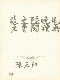 苏文陆晚风全文免费阅读无弹窗笔趣