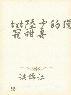 txt陆少的独宠甜妻