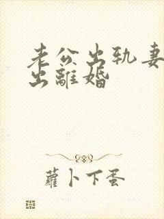 老公出轨妻子提出离婚