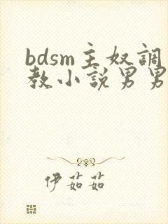 bdsm主奴调教小说男男