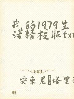 我的1979生活精校版txt下载