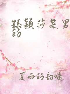 孙颖莎是男的女的