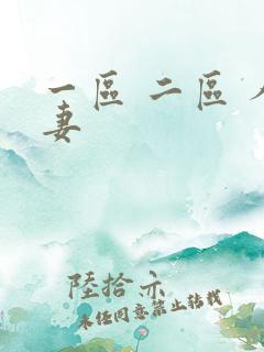 一区 二区 人妻