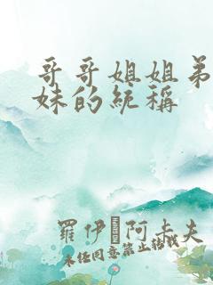 哥哥姐姐弟弟妹妹的统称