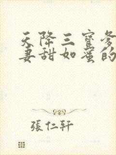 天降三宝爹地宠妻甜如蜜的小说