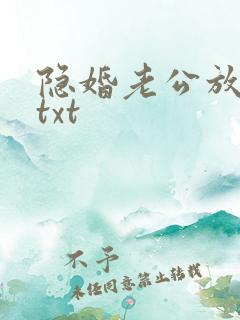 隐婚老公放肆宠txt