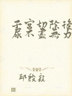 子宫切除后尿频尿不尽无力