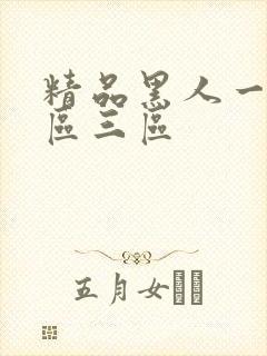 精品黑人一区二区三区