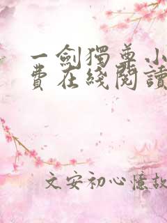 一剑独尊小说免费在线阅读