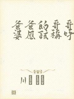 爸爸的哥哥的老婆应该称呼什么