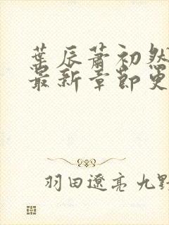 叶辰萧初然刚刚最新章节更新