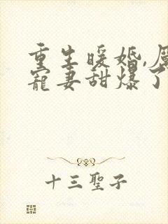 重生暖婚,厉少宠妻甜爆了 爱吃肉肉