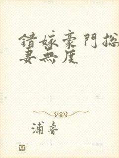 错嫁豪门总裁宠妻无度