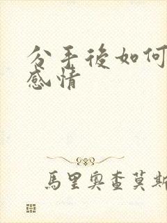 分手后如何挽留感情