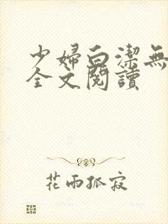 少妇白洁无删减全文阅读