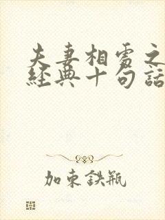 夫妻相处之道最经典十句话