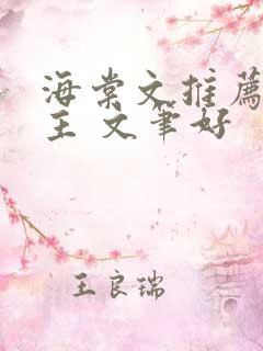 海棠文推荐双男主 文笔好