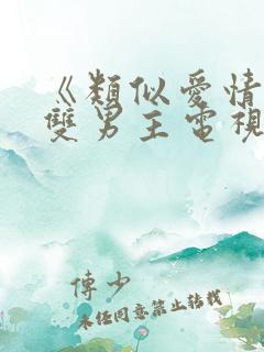 《类似爱情》2双男主电视剧