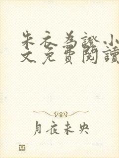 朱衣为证小说全文免费阅读笔趣阁