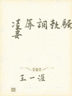 凌辱调教骚货娇妻