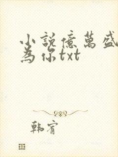 小说亿万盛宠只为你txt