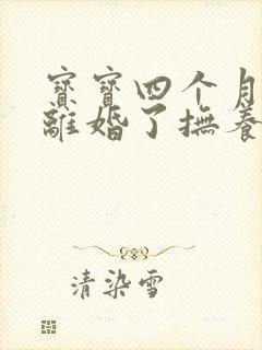 宝宝四个月父母离婚了抚养权归谁