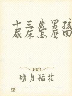 十三岁男孩晚上尿床怎么回事