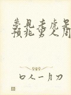 梦见老虎是什么预兆男人周公解梦