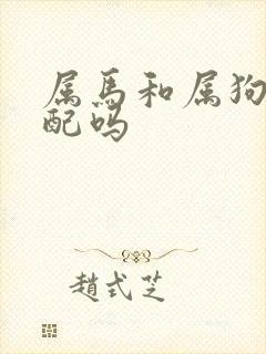 属马和属狗的相配吗