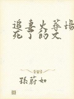 追妻火葬场女主死了的文