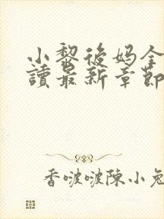 小黎后妈全文阅读最新章节