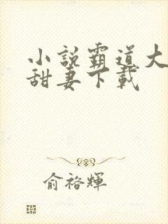 小说霸道大叔宠甜妻下载