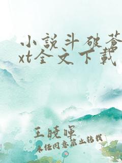 小说斗破苍穹txt全文下载