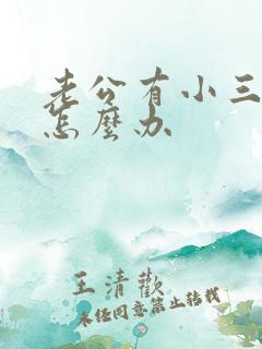 老公有小三应该怎么办