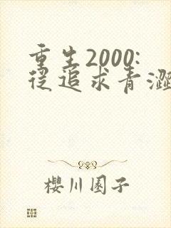 重生2000:从追求青涩校花同桌开始最新版