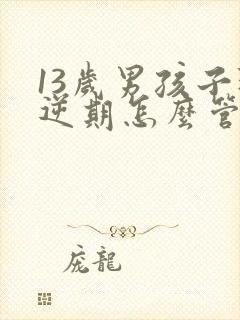 13岁男孩子叛逆期怎么管教最合适