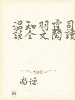 温知羽霍司砚小说全文阅读