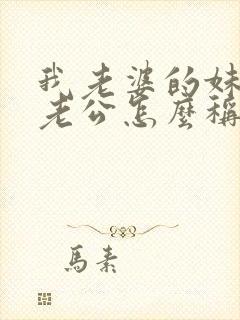 我老婆的妹妹的老公怎么称呼