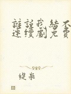 谁说我结不了婚连续剧免费看