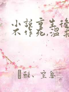 小说重生后,我不作死,温柔待校草男友在