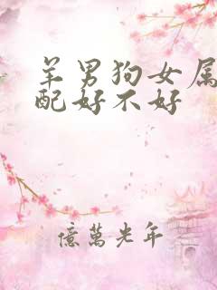 羊男狗女属相婚配好不好