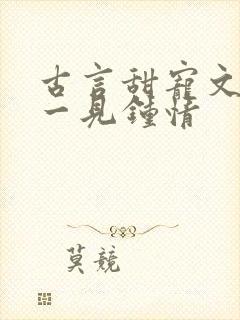 古言甜宠文帝王一见钟情