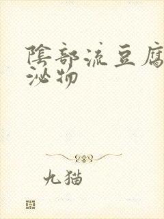 阴部流豆腐渣分泌物