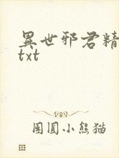 异世邪君精校版txt