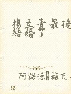 杨立青最后和谁结婚了