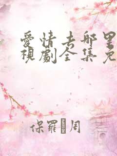 爱情去哪里了电视剧全集免费观看