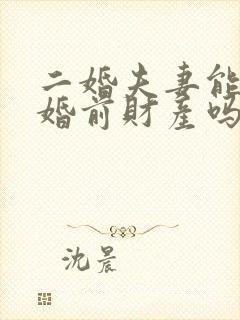 二婚夫妻能继承婚前财产吗