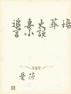 追妻火葬场的古言小说