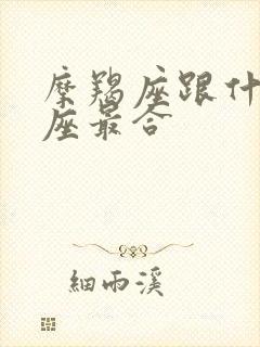 摩羯座跟什么星座最合