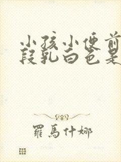 小孩小便前面一段乳白色是什么原因